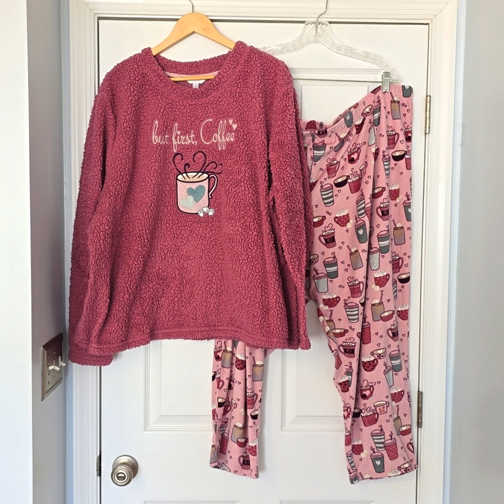 "But First, Coffee" Pajama Set